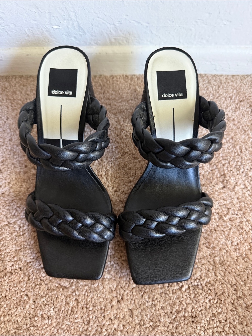 Dolce Vita Black Nancie Sandal Braided Strap
Croc Block Heel - Size 7